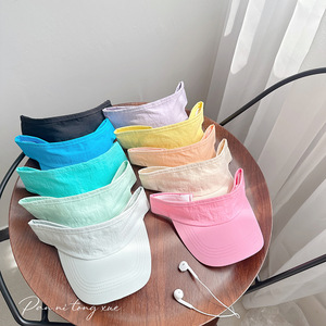 Gorra con visera para niños, sombrilla ligera, sombrero unisex transpirable de verano, ala plana, fibra de poliéster - Product Image 2