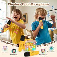 Altavoz de Karaoke para Niños, Máquina de Cantar Inalámbrica Portátil con Luz RGB, Recargable por USB, Regalo para Fiestas en Casa, Mini Reproductor de Música