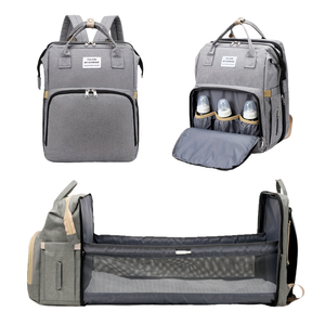Sac à dos à langer portable et pliable pour bébé, grande capacité, en tissu Oxford, sac de maternité - Product Image 1