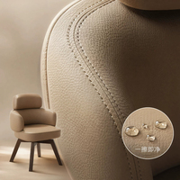 Chaise de salle à manger pivotante en cuir PU crème de luxe, accoudoirs incurvés ergonomiques, pieds en bois massif, chaise de loisirs rotative pour intérieur
