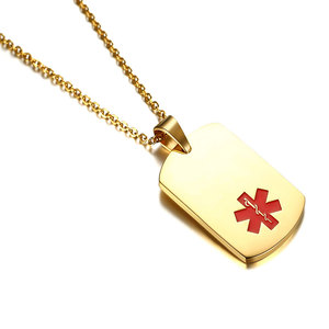 Collar con Colgante de Moda Personalizado en Acero Inoxidable 316L, Chapado en Oro de 14k y 18k, Joyería Fina, Collares Lisos para Grabar - Product Image 6