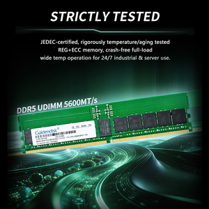 หน่วยความจำเซิร์ฟเวอร์ DDR5 5600MT/s RDIMM REG ECC สำหรับอุณหภูมิกว้าง ใช้งานในอุตสาหกรรม สำหรับศูนย์ข้อมูล AI และการจำลองเสมือน ผลิตในจีน DDR5 - Product Image 4