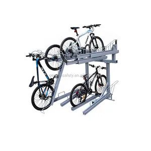 자전거의 모든 유형을 위한 옥외 사용을 위한 편리한 이층 자전거 선반