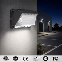 Luminaire mural LED Ledmic 60W 80W 100W pour extérieur commercial, éclairage latéral de bâtiment, homologué DLC ETL TUV, lampe de garage