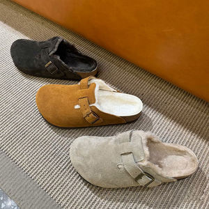 Zuecos <span class=keywords><strong>Birkenstock</strong></span> para Hombre, Cómodos, de Ante Vacuno, Punta Cerrada, Corcho, EVA, Mocasines, Cuero Genuino, Sandalias de Verano para Exteriores - Product Image 1