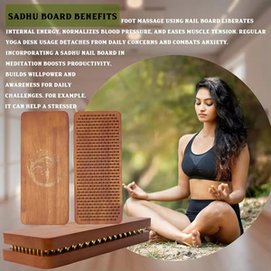 Tavola Sadhu Naturale in Legno di Pino, Bambù e Paulownia per Massaggio Plantare e Yoga, Spessore 10-15mm, con Chiodi, Modello 2026 - Product Image 3