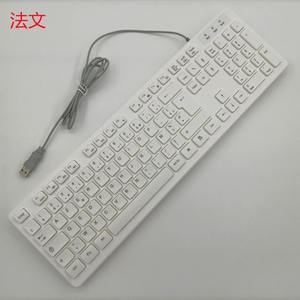 Claviers filaires professionnels en vrac, clavier AZERTY filaire pour ordinateur avec touches multimédias - Product Image 1