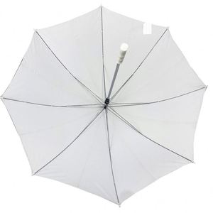 Parapluie de golf élégant, transparent, blanc, personnalisé avec logo, résistant à la pluie, ouverture automatique, solide, pour mariage - Product Image 2