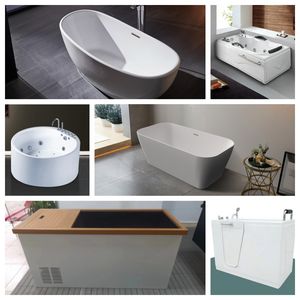 Bañera independiente acrílica moderna <span class=keywords><strong>de</strong></span> Foshan Factory para parejas, bañera <span class=keywords><strong>de</strong></span> gran tamaño <span class=keywords><strong>de</strong></span> superficie sólida, CUPC para uso <span class=keywords><strong>en</strong></span> interiores/hoteles - Product Image 3