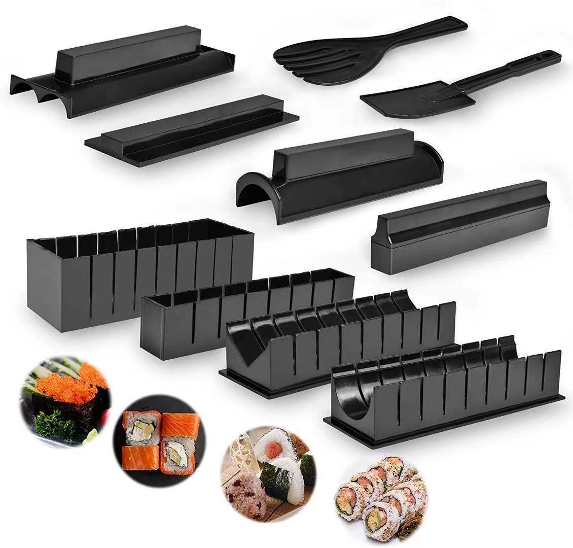 Sushi Making Kit Komplettes Sushi-Set für Anfänger 10-teiliges Kunststoff-Sushi-Maker-Tool