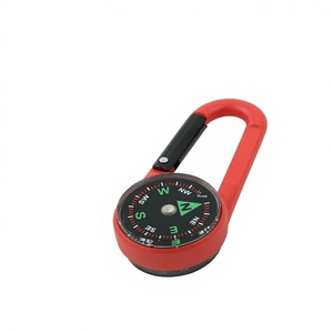 Thermomètre <span class=keywords><strong>boussole</strong></span> double face en plastique pour alpinisme et activités de plein air, portable à accrochage rapide avec cadran à aiguille et boucle - Product Image 1