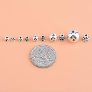 Cuentas de Plata de Ley 925 para meditación budista, abalorios de tres pasadas, abalorios de pagoda para fabricación de joyas DIY - Product Image 4