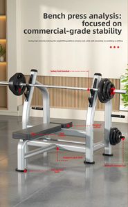 Panca Regolabile Commerciale <span class=keywords><strong>per</strong></span> Sollevamento Pesi con Rack e Set Completo di Bilancieri in Acciaio - Product Image 4
