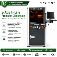 Mesin Dispensing Lem Otomatis Kamera Jerman Cerdas Presisi Tinggi ±0.015mm 3 Axis In-line Bersertifikasi CE Kedua
