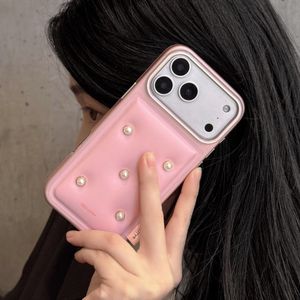 כיסוי טלפון חדש מעור עם ניטים ופנינים לאייפון 17 פרו מקס, יוקרתי, דגם סִגְנוֹן 16פרו 14 קריאייטיב 17, כיסוי מגן נגד נפילות - Product Image 3