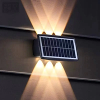 4LED 6LED grande taille réverbère Led lumière solaire extérieur étanche lumières solaires pour cour rue paysage jardin décor lampe