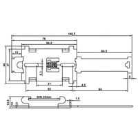Support d'installation de Rail électrique miniature interrupteur alimentation support réglable Protection époxy Rail Clip trou de montage