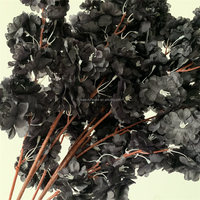 Branche de cerisier artificielle en soie de qualité supérieure L686, fausse fleur de cerisier noire Sakura à longue tige, approvisionnement en gros, décoration de mariage et de maison, CE