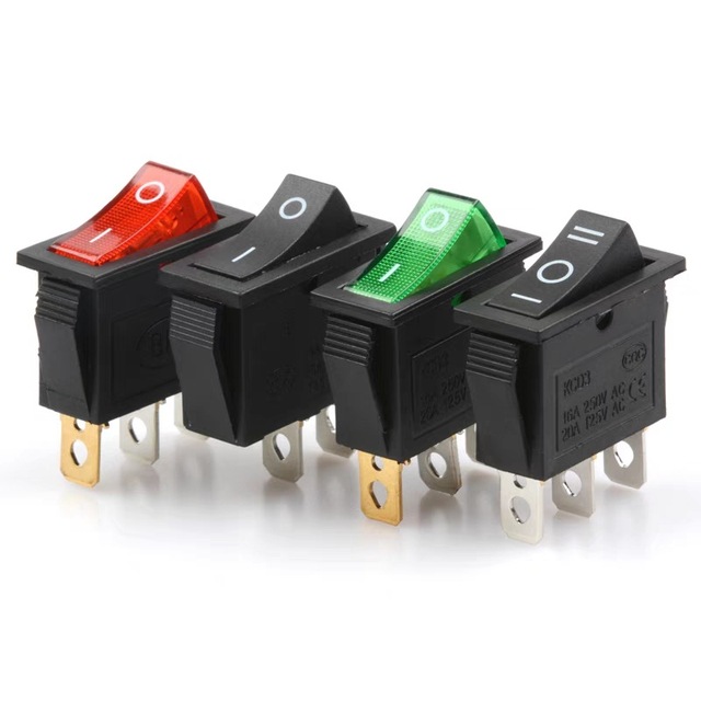 KCD3 Rocker Switch 16A 250V 20A 125VAC 2Pin/3Pin ON-OFF ON-OFF-ON 2 / 3Position KCD3-102/N 15*32mm Power Switch Reset Switch