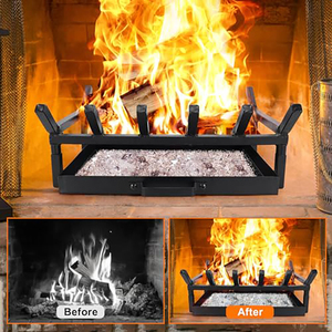 Grille <span class=keywords><strong>de</strong></span> foyer en fer avec 6 barres <span class=keywords><strong>de</strong></span> <span class=keywords><strong>support</strong></span>, pour poêle d'intérieur et <span class=keywords><strong>extérieur</strong></span>, <span class=keywords><strong>support</strong></span> pour bois <span class=keywords><strong>de</strong></span> chauffage - Product Image 4