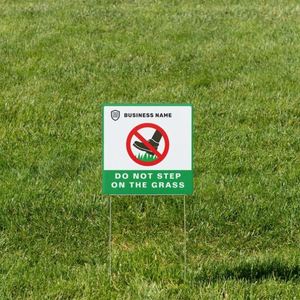 Fade Proof Lightweight 18x24 <b>Custom</b> Text Yard Signs with H-Stand for Services & Repairs Landscaping Services Promotion - Product Image 1