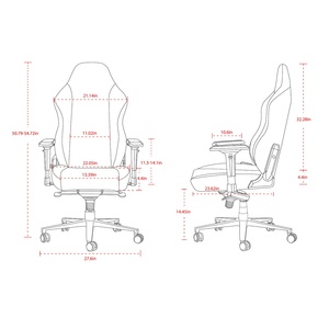 Chaise de jeu de course de haute qualité avec support <span class=keywords><strong>lombaire</strong></span>, chaise de bureau en cuir PU - Product Image 6