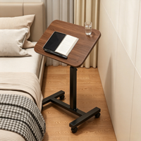 Table de chevet mobile, bureau d'ordinateur pliable réglable en hauteur avec espace de rangement pour chambre à coucher/bureau à domicile, petit appartement, bureau