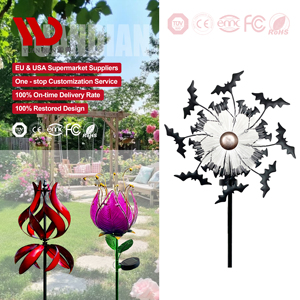 ของตกแต่งสวนแบบหมุ<span class=keywords><strong>น</strong></span>ลมโลหะสไตล์เดียวกับซูเปอร์มาร์เก็ตแบรนด์ดัง ผลิตจากโรงงา<span class=keywords><strong>น</strong></span>โดยเฉพาะ พร้อมเสาปักตกแต่งส<span class=keywords><strong>น</strong></span>ามหญ้า - Product Image 1