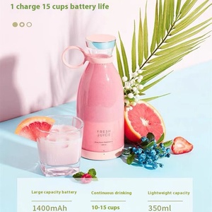 350 ml 홈 미니 업그레이드 휴대용 무선 충전 전기 과일 믹싱 컵 야외 과즙 기 선물 컵 - Product Image 2