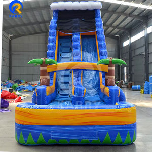 Dimensioni personalizzabili colorato di grado commerciale in PVC scivolo d'acqua gonfiabile <span class=keywords><strong>con</strong></span> <span class=keywords><strong>piscina</strong></span> gonfiabile castello di acqua casa di salto - Product Image 3