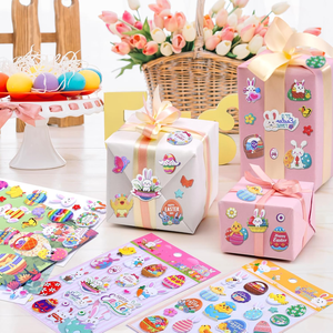 89 Pegatinas de Dibujos Animados de Pascua, Impresión UV, Resistentes al Agua, Lindas Pegatinas 3D para Regalos de Fiesta y Artículos Promocionales - Product Image 6