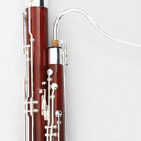 FBN-300 Bassoon Maple Canggih dengan Finishing Mahoni, Nada Ganda C D, 2 Bocals untuk Pertunjukan Rekital Band Angin