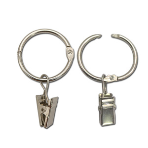Accessoires décoratifs pour rideaux 32mm 38mm 45mm Anneau rond en métal blanc bronze noir détachable pour rideaux <span class=keywords><strong>avec</strong></span> clip - Product Image 5