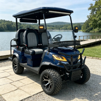 Voiturette de golf électrique 72V Lithium 4 places 5kW, couleur de carrosserie personnalisable, rangement supplémentaire, certifiée DOT, pour les quartiers américains