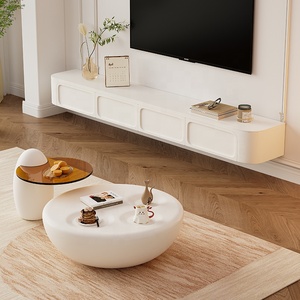 Wohnzimmer Neuer Stil Creme Günstige Hochwertige Großhandelspreise Kleine Klare Design Weiße Glas Moderne Couchtische für Zuhause - Product Image 3