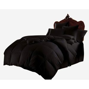 Juego de Edredón Kanak, Super Queen, 3 Piezas, Algodón, 600 Hilos, Negro, Uso Doméstico - Product Image 1