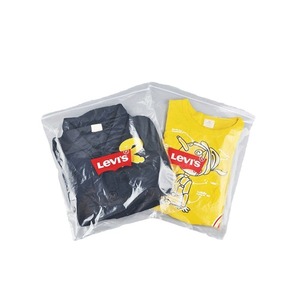 Sac de rangement en plastique PE rectangulaire léger pour organiser les vêtements dans le placard avec fermeture à glissière transparente minimaliste - Product Image 3