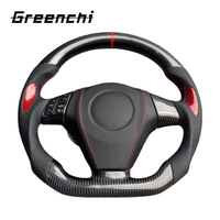Setir Mobil Serat Karbon untuk Mazda 3 Model Flat Bottom Racing Wheel Gaya F1 Peningkatan Performa Interior