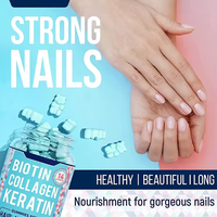 Biotine Collageen Keratine Gummies 3-in-1 voor Haar, Huid en Nagels, 60 stuks, Dagelijkse Wellness Routine, Zachte Kauwtabletten, Groothandel
