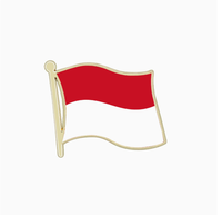 Broches drapeau d'Indonésie, best-sellers transfrontaliers, drapeaux de pays du monde, cadeaux commémoratifs les plus vendus pour le commerce extérieur
