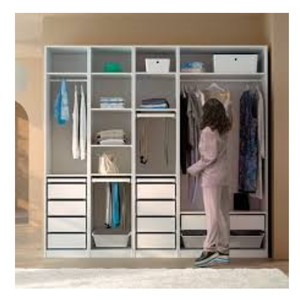 Armario de madera CBMmart, muebles de dormitorio, armario de almacenamiento para dormitorio, pequeños diseños de armario - Product Image 6