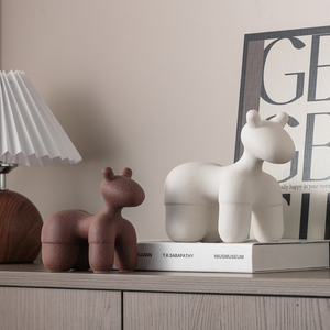 Ensemble de figurines de poney en céramique, mini statues d'animaux décoratives pour la maison, le salon, la décoration d'armoires, cadeau - Product Image 3