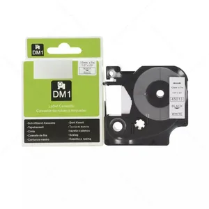 12mm siyah beyaz Dymo üzerinde etiket bant uyumlu Dymo D1 etiket yedekler kaset 45013 DYMO etiket bant kaset