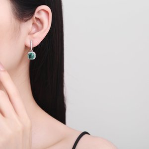 เซ็ตสามชิ้นจากโรงงาน1ชิ้นสร้อยคอเพทายสี่เหลี่ยมสีฟ้าแนวยุโรปและอเมริกาทำจากทองแดงโลหะระเบิด - Product Image 3