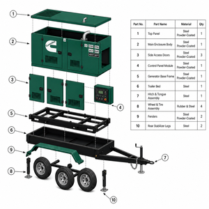เครื่องกำเนิดไฟฟ้า EAC EPACummins Weichai Parkins ขนาด 50kva 80kva 100kva 125kva 150kva 200kva เครื่องกำเนิดไฟฟ้าดีเซล 50kw 100kw 200kw - Product Image 2
