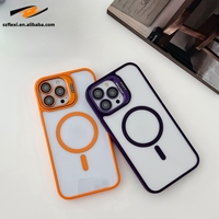 Coque de téléphone magnétique tendance avec protection d'objectif intégrale et support de caméra pour iPhone 18 17 16 15 14 13 12 11 Pro Max