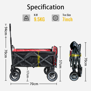 Customize Logo EC22 240L Remote Control Foldable Electric Wagon Cart 2000MAH 16.8V Camping &amp; Shopping <strong>Trolley</strong> with Storage Tools - Product Image 6