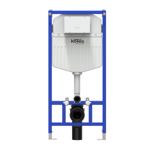 Sanitari da Bagno, <span class=keywords><strong>WC</strong></span> Sospeso con <span class=keywords><strong>Cassetta</strong></span> di Scarico Nascosta e Telaio in Ferro Blu - Product Image 1