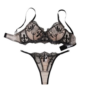 Ensemble de lingerie sexy en dentelle brodée de fleurs, avec <span class=keywords><strong>porte</strong></span>-jarretelles floral, nouveauté été, sous-vêtements érotiques <span class=keywords><strong>pas</strong></span> chers, vente chaude - Product Image 5