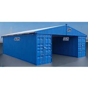 Tough Strong Container Shelter <b>Tent</b> Weather Resistant Waterproof Garage Carport <b>Tent</b> Color steel tile container roof factory - Product Image 4